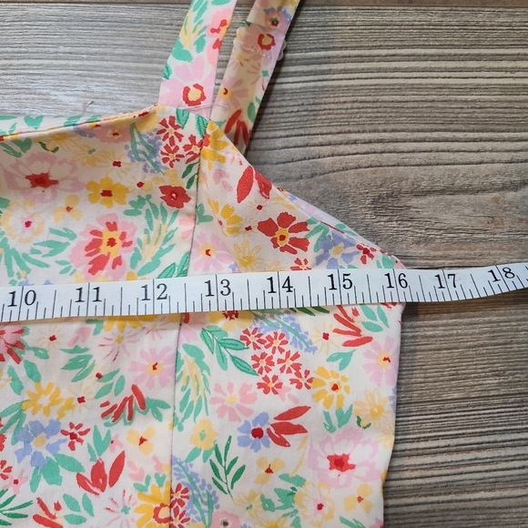 Sadie & Sage Floral Print Multicolor Tailored Fit Short Mini Tank Dress Womens M - Picture 8 of 9